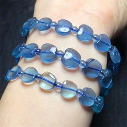 Bangle Natural Aquamarine Apple Bracelet Blue Crystal Reiki Healing High Quality Gemstone Fashion Jewellery Gift 1pcs