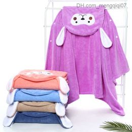 Towels Robes Children's coral velvet solid color cartoon puppy bath towel cape bath cap baby bath towel 70 * 140 children's products Z230819