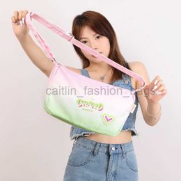 Designer Bag 2023 Summer New Gradient Canvas Pillow Women's Ins Versatile Student Class Crossbody designer bag caitlin_fashion_bags