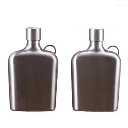 Hip Flasks 304 Stainless Steel Silver Wine Bottle Outdoor Portable Water Square White Father And Husband Gift For Men