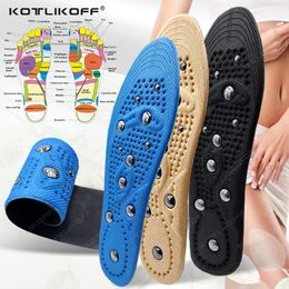 Shoe Parts Accessories Magnet Massage Foot Acupressure Insole Soft Breathable Sports Cushion Inserts Sweat absorbing Deodorant Pads Unisex 230816