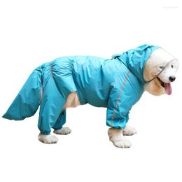 Dog Apparel Large Raincoat Jumpsuit Waterproof Clothing Rainwear Husky Labrador Golden Retriever Border Collie Big Clothes Costume