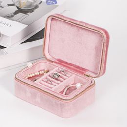 Cosmetic Bags Cases Makeup Bag Velvet Jewellery Box Double Layer Storage Girl Princess Portable Organiser 230817