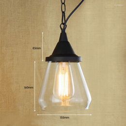 Pendant Lamps Recycled Retro Hanging Clear Glass Cup Lamp With Edison Light Bulb|Kitchen Lights And Cabinet