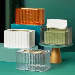Tissue Boxes Napkins Household Box Transparent Desktop Pumping Paper Storage Living Room Dining Coffee Table Decoration 230817