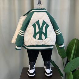 Jackets Autumn and Winter Children's Coat Casual Jacket Boys' and Girls' Clip Plush Thick Coat Baby Baseball Top 230818