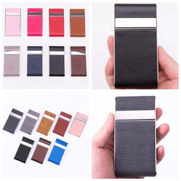 Beautiful Portable More Colourful PU Leather Stainless Steel Smoking Cigarette Cases Storage Box Exclusive Housing Opening Flip Cover Moistureproof Stash Case DHL