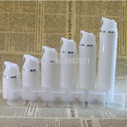 100ml 150ml Plastic Airless Pump Bottles Silver Line Maquiagem Liquid Makeup Empty Cosmetic Containers 100pcs Avbip Elfam