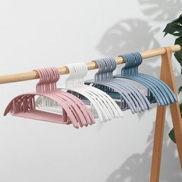 Hangers 5/10Non-slip Drying Rack Adult Clothes Thick Hanging Wide Shoulder Half Round No Trace Support
