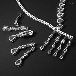 Necklace Earrings Set 2023 Bride Wedding Bridal Party Jewellery Dress Up Trendy Fashion Wild