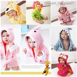 Towels Robes Fashion Design Hooded Animal Modelling Baby Bathrobe Cartoon Towel Character Children's Bath Towel Baby Beach Z230819