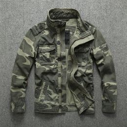 Mens Jackets Casual Wear Oversized Camo Jacket Sportswear Thick Denim Male Green Military Camouflage Coat 230817