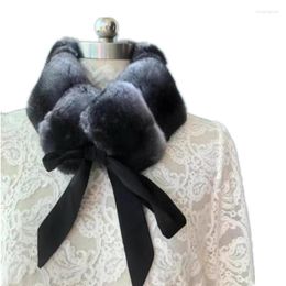 Scarves Arrival Real Chinchilla Fur Scarf Women's Collar Fashion Autumn Lady Soft Luxury Muffler