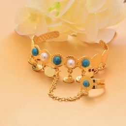 Bangle African Gold Plated Bangles Flower Beads Bracelets For Girls Boys Child Kids Party Birthday Gifts