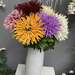 Decorative Flowers Artificial Chrysanthemum Flower Big Head Core Daisy Wedding Decoration Home Pography Props