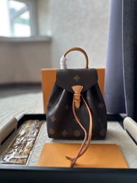 10A Designer Bag backpack MICHAEL elegant women genuine cowhide leather emobss canvas buckle backpack satchel purse shoulder bag