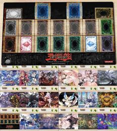 Mouse Pads Wrist Yugioh Playmat Mat Master Rule Link Zones Magician Girl Trading Card Game Mat Mouse Pad Desk Mat Bag R230818