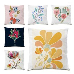 Pillow Sofas For Living Room Decoration Flowers Simple Cover Luxury Creativity 45x45cm Cases Velvet Holiday Gift E0755