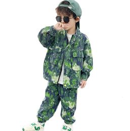 Clothing Sets Boys Clothes Camouflage Pattern Spring Autumn Tracksuit Casual Style Children Costume 230818