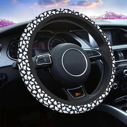 Steering Wheel Covers Cute Ghosts Halloweeen Funny Dancing Non Slip Neoprene Car Wrap Cover