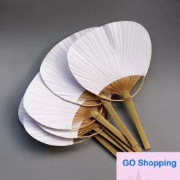 Paipai bambu Pure white bamboo Party Decoration handle blank calligraphy painting group fan fan summer All-match