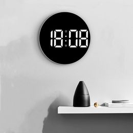 Wall Clocks Large Digital Clock Remote Control Light Sensor Mode Power-off Memory Table 12/24H Wall-mounted Dual Alarms LED