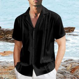 Men's T Shirts Mens Button Down Shirt Long Sleeve Summer Thin Pullover Short Youth Piece Pyjama One Romper