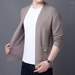 Men's Sweaters Open Front Cardigan Stylish Knitted Cardigans With Pockets For Spring Autumn Casual Wear Men Knitting