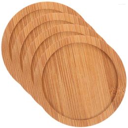 Pillow 4 Pcs Cup Mats Home Round Coasters Supplies Practical Coffee Table Non-slip Bamboo