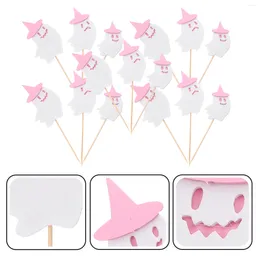 Disposable Flatware 15 Pcs Paper Cupcake Picks Holiday Decorations Halloween Party Props Spooky Toppers Inserts Festival