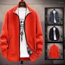 Men's Sweaters FALIZA Autumn Winter Mens Sweater Coat Warm Thick Cardigan Knitted Jacket Male Causal Zipper Knitwear Men Clothes MXY111