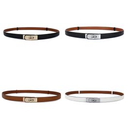Black leather belt thin cinto luxury belts for women designer fashion causal simple cintura trousers solid Colour long narrow mens belts 1.8cm elegant yd013