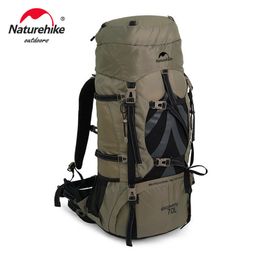 Backpacking Packs Backpack Professional Outdoor Hiking Travel Bag Big Capacity 70L Mountaineering Camping Support System NH70B070 B 230816