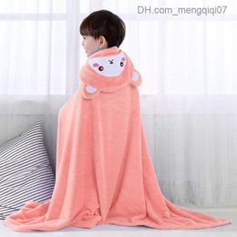 Towels Robes Soft and skin friendly children's bath towel cloak quick drying robe hooded cartoon pattern baby hat baby bath towel Z230819