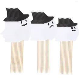 Disposable Flatware 30 Pcs Halloween Food Picks Party Supplies Decorative Toppers Cake Scary Cupcake Decorations Baking Spooky Props Insert