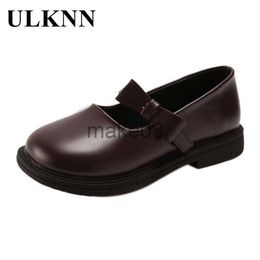 Sneakers Girls brown Leather Shoes College Style Kids Lolita Mary Jane Shoes Girls Children Cosplay Loafers Casual School Girl Footwear J230818