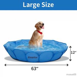 Bathing Tubs Seats Pet Swimming Pool Bathtub Kiddie Kids Bath Foldable Pool for Dogs Pets Removable Pools R230818