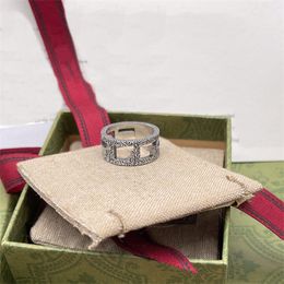 Designer band Rings Letter G Logo Silver Wedding Ring Luxury man Women Fashion Jewellery Metal GGity Rings 78652