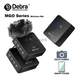 Microphones MGO Series Noise Reduction Portable Lavalier Wireless Microphone for Type C Smartphone DSLR Camera DV Vlog Interview Recording HKD230818