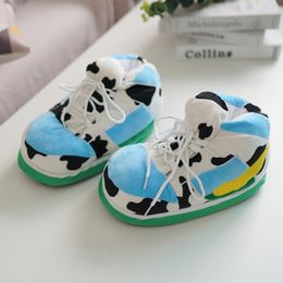 Slippers Autumn Winter Slippers Warm Women Men Luminous Cotton Shoes Couples Non-Slip Plush Cotton Indoor Outdoor Kids Home 230817