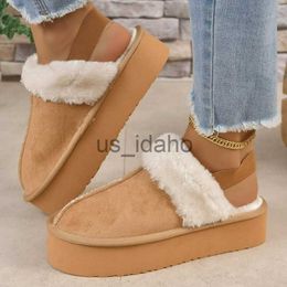 Slippers Winter Women's Plus Warm Boots Thick-soled Shoes 2023 New Short Plush Flat Shoes Home Cotton Shoes Muller Women Boots J230818