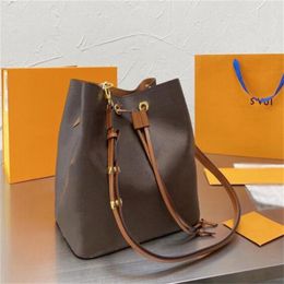 Luxury Women Handbags Vintage Bucket Bags Crossbody Shoulder Bag Wallet Classic Letter Genuine Leather Drawstring Handbag Purse backpack shopping bag