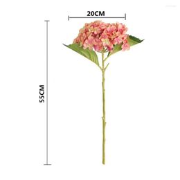 Decorative Flowers Simulated Hydrangea Pieces Of Single Branch Silk Flower Wedding Bride Holding Arranging