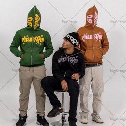 Men's Hoodies Sweatshirts European and American Gothic letter printing oversized hoodie men's Y2K hip-hop Harajuku casual all-match zipper sweater women's 230815