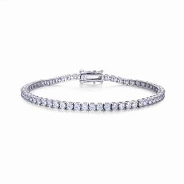 Ultimo design Fashion Design 50 cm da 3,0 mm VVS D MOISSanite Diamond 925 Collana da tennis d'argento per regali per ragazze