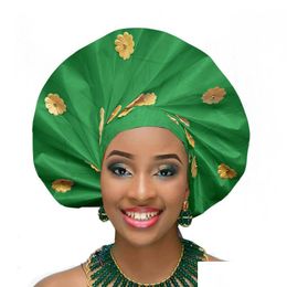 Hair Accessories African Sego Headtie New Turban Aso Oke Gele Fashion Headwraps Drop Delivery Products Dhn5T