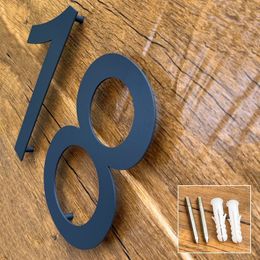 Garden Decorations 150mm/200mm Stainless Steel House Numbers Outdoor Address Signs 8" Big Floating Metal Doorplates Garden Yard Street Name Plates 230818