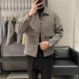 Mens Jackets Brand Fashion Autum Winter Plaid Warm Jacket Coat Men Casual Coats Top Quality Loose Fit Clothing 230818