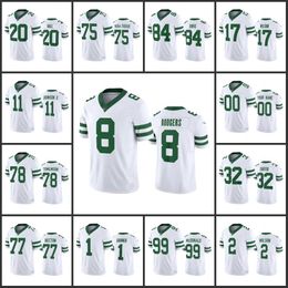 New York''Jets''Men 77 Mekhi Becton 78 Laken Tomlinson 2 Zach Wilson 1 Sauce Gardner Women Youth White Legacy Custom Limited Jersey