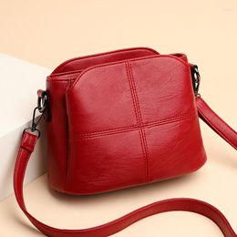 Evening Bags Fashion Soft PU Leather Crossbody For Women Casual Multi Pocket Messenger Female Retro Handbags Ladies Shoulder